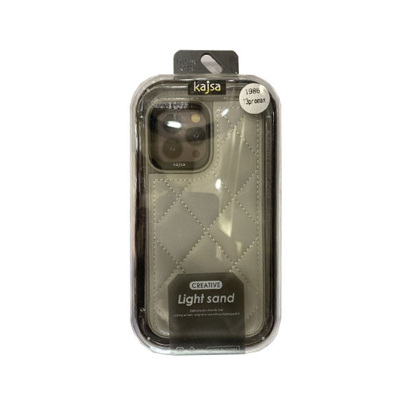 Kajsa Unique Style Leather Cases for iPhone 13 Pro Max, Gray Color