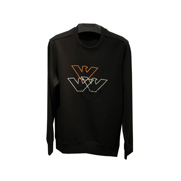 Emporio Armani Winter Blouse for Men Classic Fit with Emporio Armani's Logo Graphic Print - in Black, Light Gray,Drak Gray & White Color