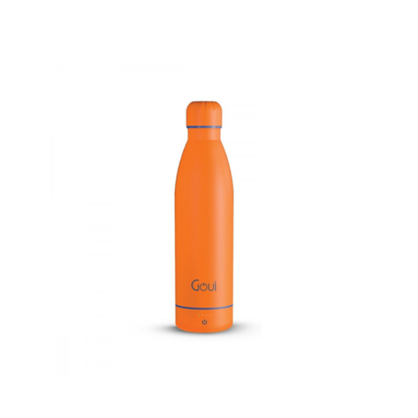 Goui Wireless Charging & Innovative Smarter Bottle Solution, 420ml, 6000MAh, 5W, Orange Color, Model No. G-BOT-Orange