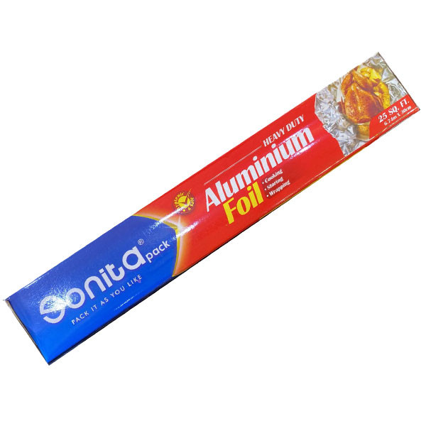 Sonita One Use Aluminium Foil for Hookah, 25 Sq. Ft., 6.74m x 30cm Size