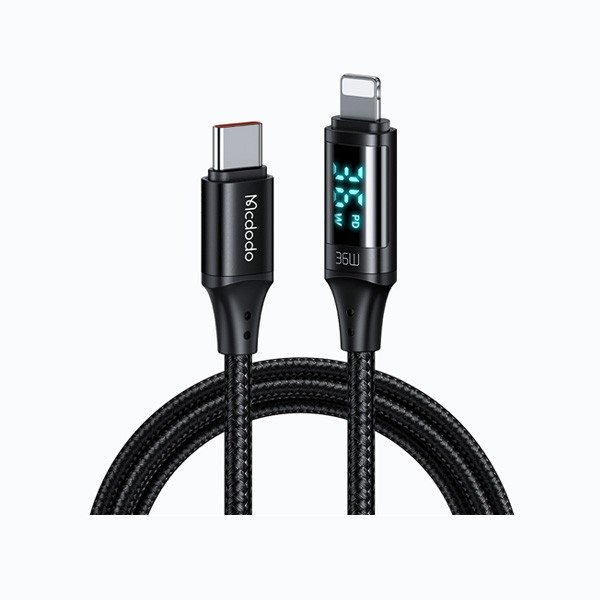 Mcdodo Digital HD Type-C to Lightning 36W Data Cable 1.2m, Black Color, Model No. CA103