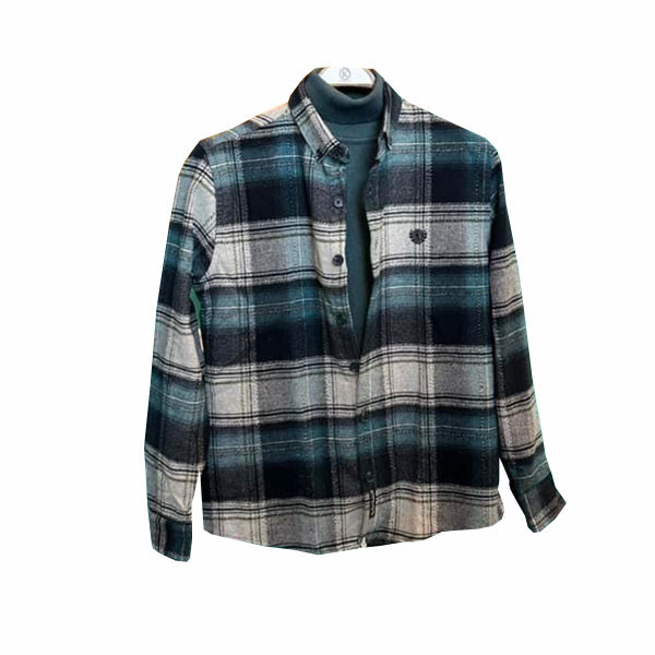 Liwali Plaid Shirt Green, Blue Black, White & Gray Colored