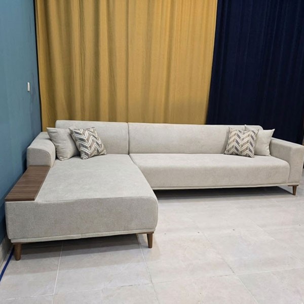 Soft Comfort L-Shaped Sectional with Integrated Side Table
