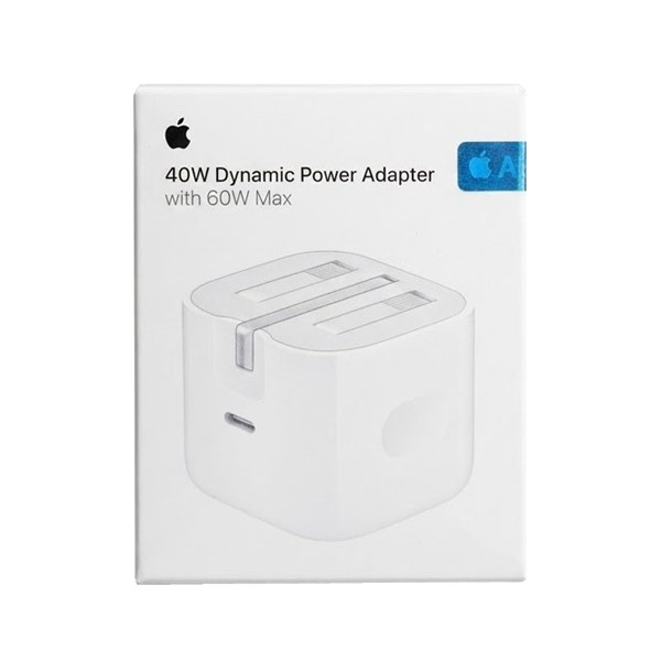 Apple 40W Dynamic Power Adapter with Max 60W for iPhone 17 USB-C port UK Type