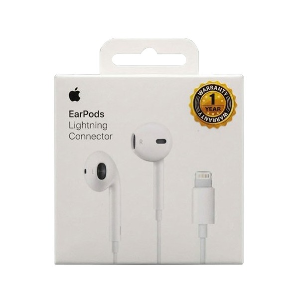 Apple EarPods Handsfree with Lightning Connector, White Color (1 Year Warranty)