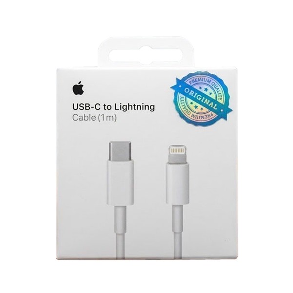 Apple USB-C to Lightning Cable (Original Premium Quality), 1m, White Color