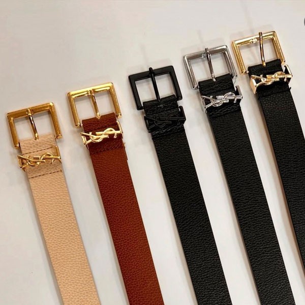 YSL Cassandre Belt in smooth leather