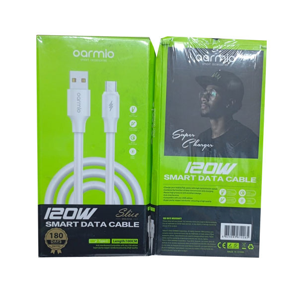 Oarmio 120W Type-C Smart Data Cable, 1m, White Color