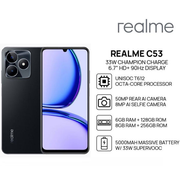 Realme C53, 256GB, Dual SIM, 8GB RAM