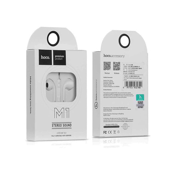 Hoco Stereo Wired Earphones Listen and Talk Model No. M1