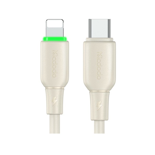 Mcdodo Alpha Series PD36W Type-C to Lightning Data Cable with Wed Light, White Color, Model No. CA-476
