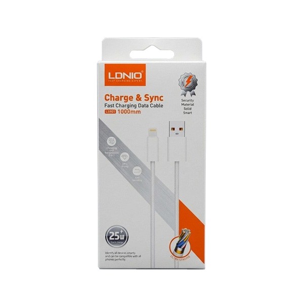 Ldnio USB-A to USB-C Cable, 1m, 25W Fast Charging Data Sync Cord, Model No. l5001