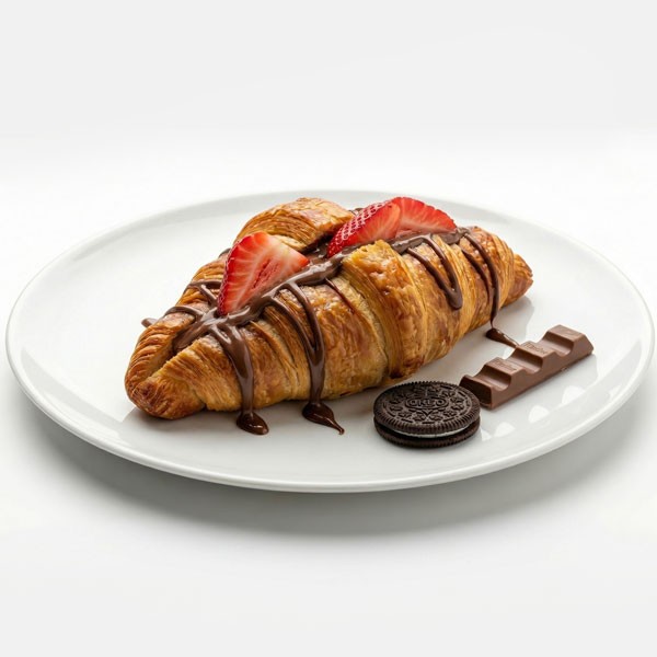Snack for croissant nutella sauce oreo & kinder