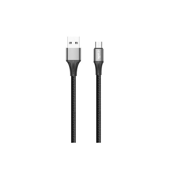 Calk Purple Rice Woven Data Cable, Black Color, Model No. XC037
