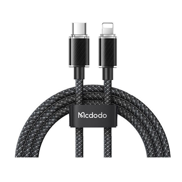 Mcdodo Dichromatic Series 36W Type-C to Lightning Data Cable 1.2m, Black Color, Model No. CA-3660