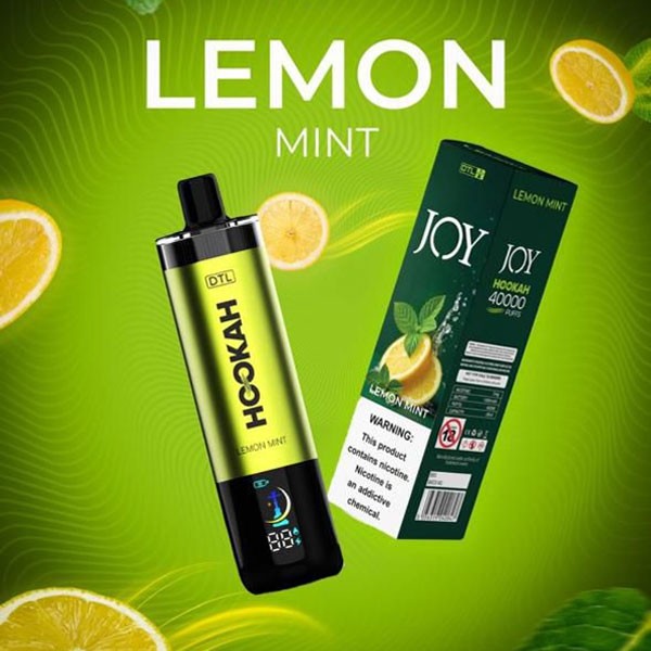 Joy Hookah Lemon Mint Disposable Vape, 40000 Puffs