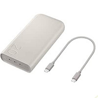 Samsung Battery Pack 20,000mAh, 45W, with USB-C cable, 3 Type C Ports, White Color, Model No. EB-P4520XUEGWW