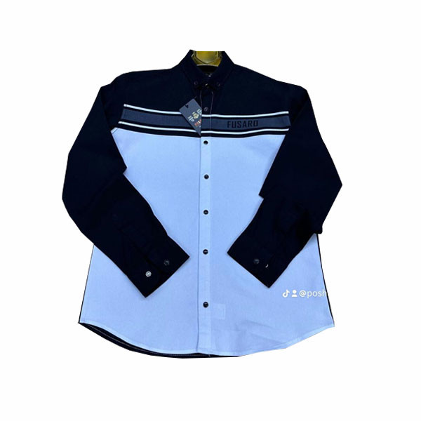 Fusaro 2 Colored Long Sleeve Shirts for Men in Various Color Combinations