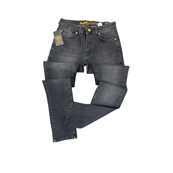 Hermes Paris Gray Color Washed Οut Jean Straight Line for Men