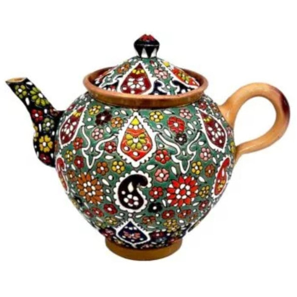 Chinese Small Size Porcelain Teapot with Many Colorful Relief Designs
