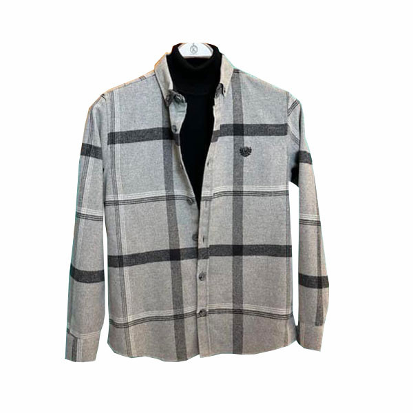 Liwali Plaid Shirt Gray Light & Gray Black Colored