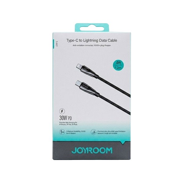Joyroom Pioneer Series Charging Data Type-C USB Cable 3A, 1.2m, Black Color, Model No. S-A31