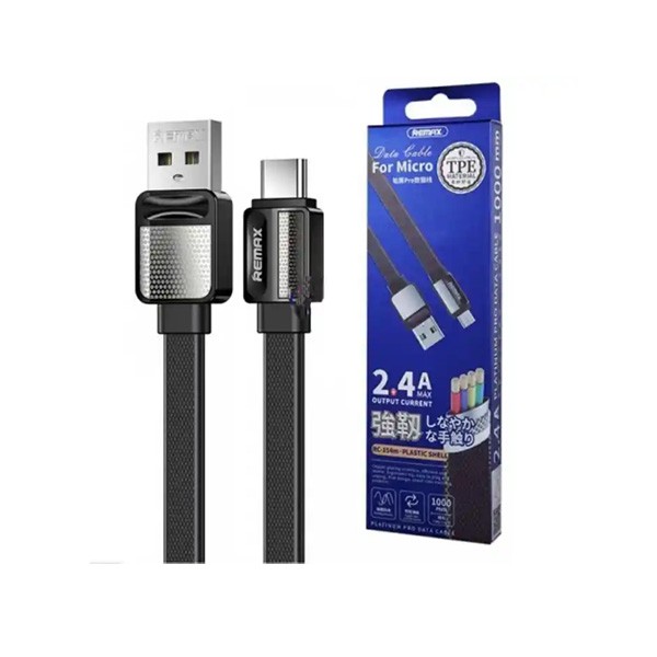 Remax Platinum Pro Date Cable for Type-C 1m, Black Color, Model No. RC-154A